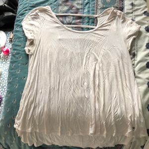 Short sleeve shirt with open back